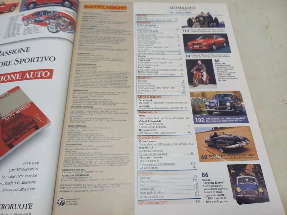 RUOTECLASSICHE MARZO 2003 N.171 FERRARI 275 GTS MASERATI BITURBO ROVER 2000 T... - Immagine 3 di 4