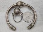 Vintage Taxco Mexico TD-76 Sterling Silver Cuff Bracelet & Ball Bead Ring Set