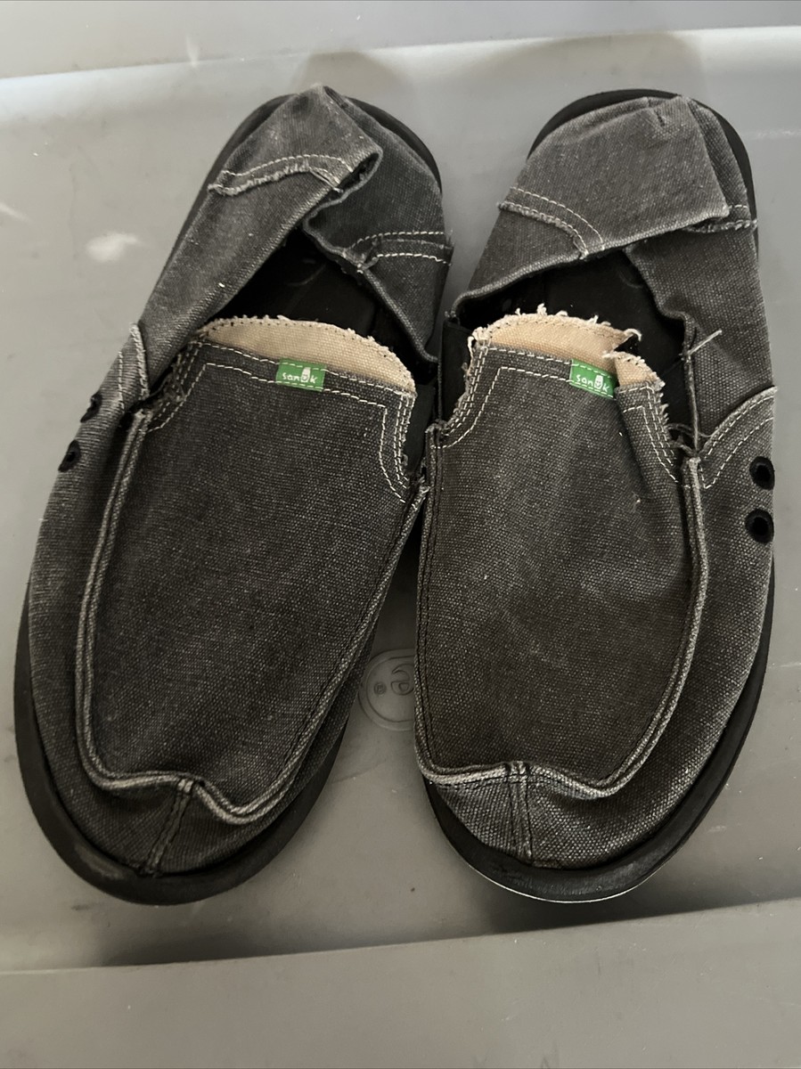 SANUK 1012 Slip On Fabric Gray Shoes Men display picture 1