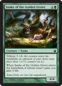 Snake of the Golden Grove x4 - Born of the Gods - NM-Mint, English - Born of the