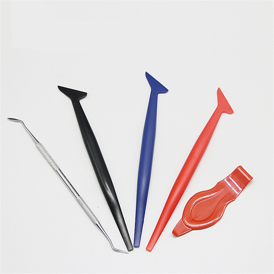 5PCS Car Vinyl Wrap Tuck Tools Gasket Micro Squeegee for Window Tint Application