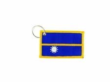 Nauru Flag Embroidered Keychain Badge Patch