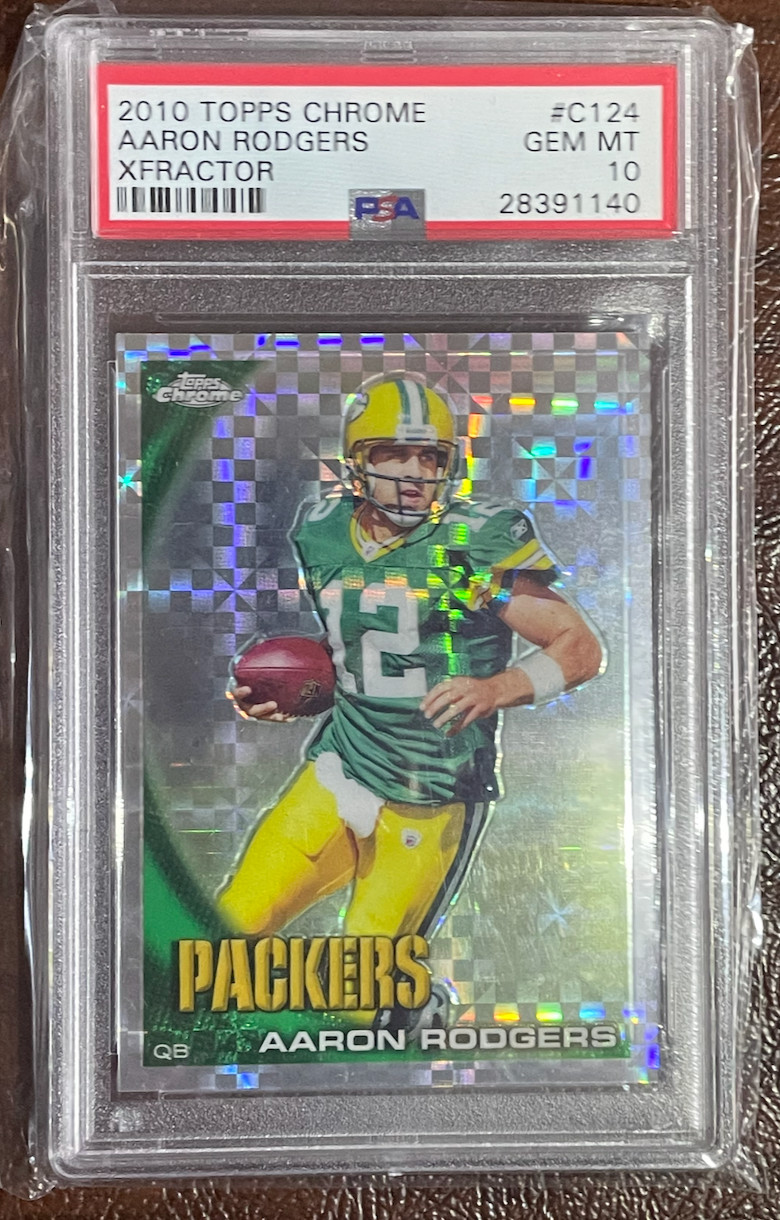 2010 Topps Chrome Aaron Rodgers Xfractor Psa 10