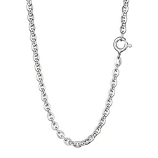 Anchor Chain 925 Silver 50cm Necklace Flat Rolled 2.7mm Wide Silver Chain 