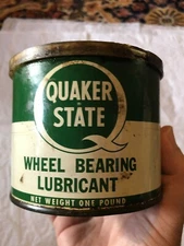 Quaker State Wheel Bearing Lubricant 1 LB Tin - Oil Can - empty