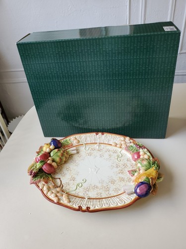 Fitz and Floyd ceramic Venetian Romance Platter. Vegetables. Thanksgiving. New - Picture 2 of 9