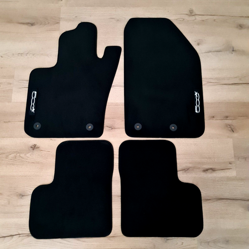 Car Floor Mats Velour For Fiat 500x Black Carpet Rugs Waterproof Auto