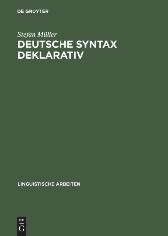 Thumbnail - Stefan Müller | Deutsche Syntax Deklarativ | Buch | Deutsch (1999) |