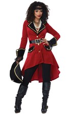 Brand New High Seas Heroine Pirate Captain Hook Inspired Adult Costume