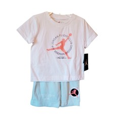 Air Jordan Jumpman Nike Boys T-Shirt  Shorts Set-2T-White-Blue