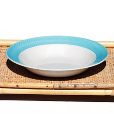 Ancien plat creux & rond en faïence de Badonviller bleu