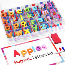 238-Piece Magnetic ABC Letters Kit with Board, Preschool Learning Toy