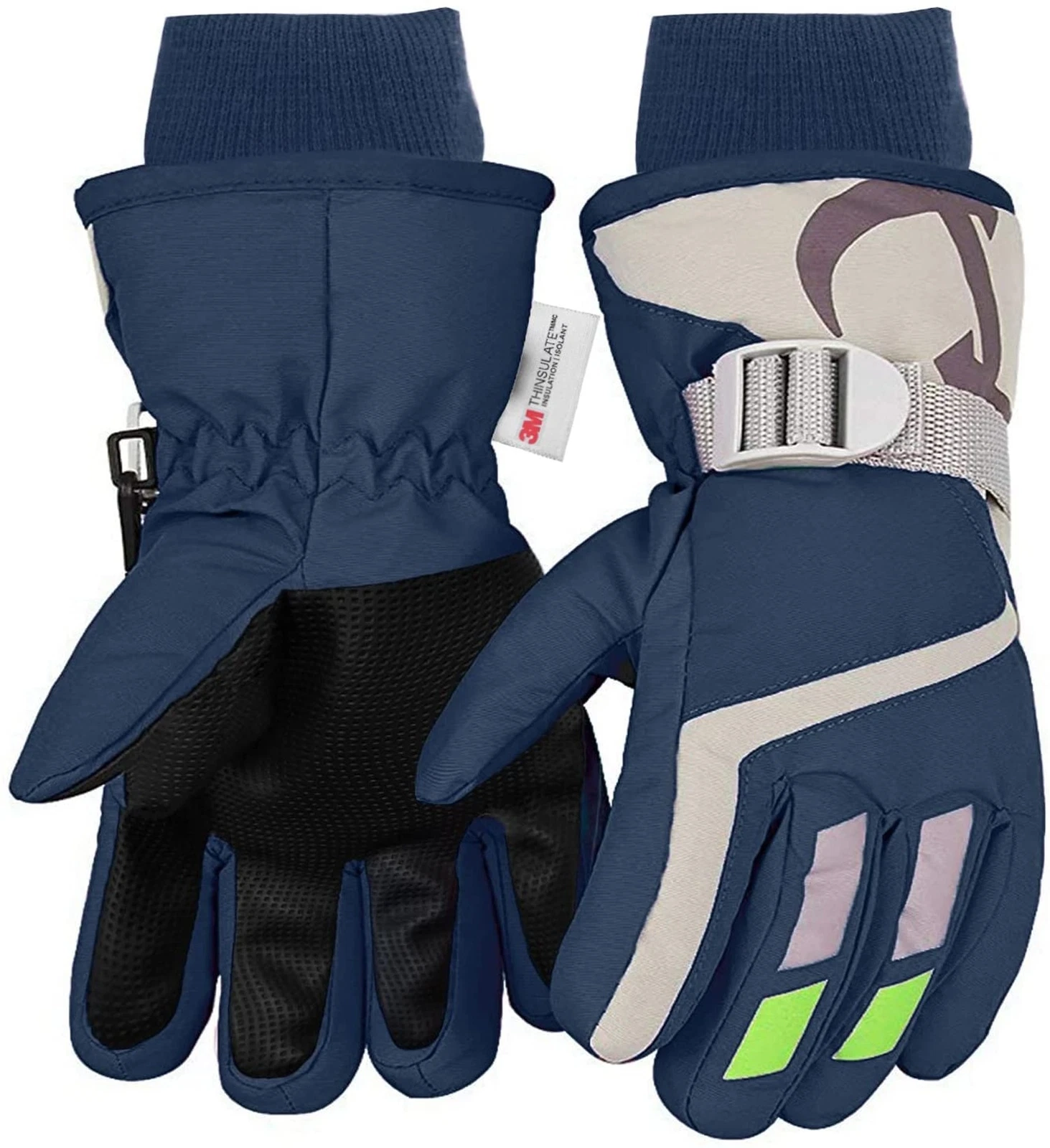 7-mi Snow Gloves for Kids, Winter Warm Water-Resistant Gloves for Skiing Snow...