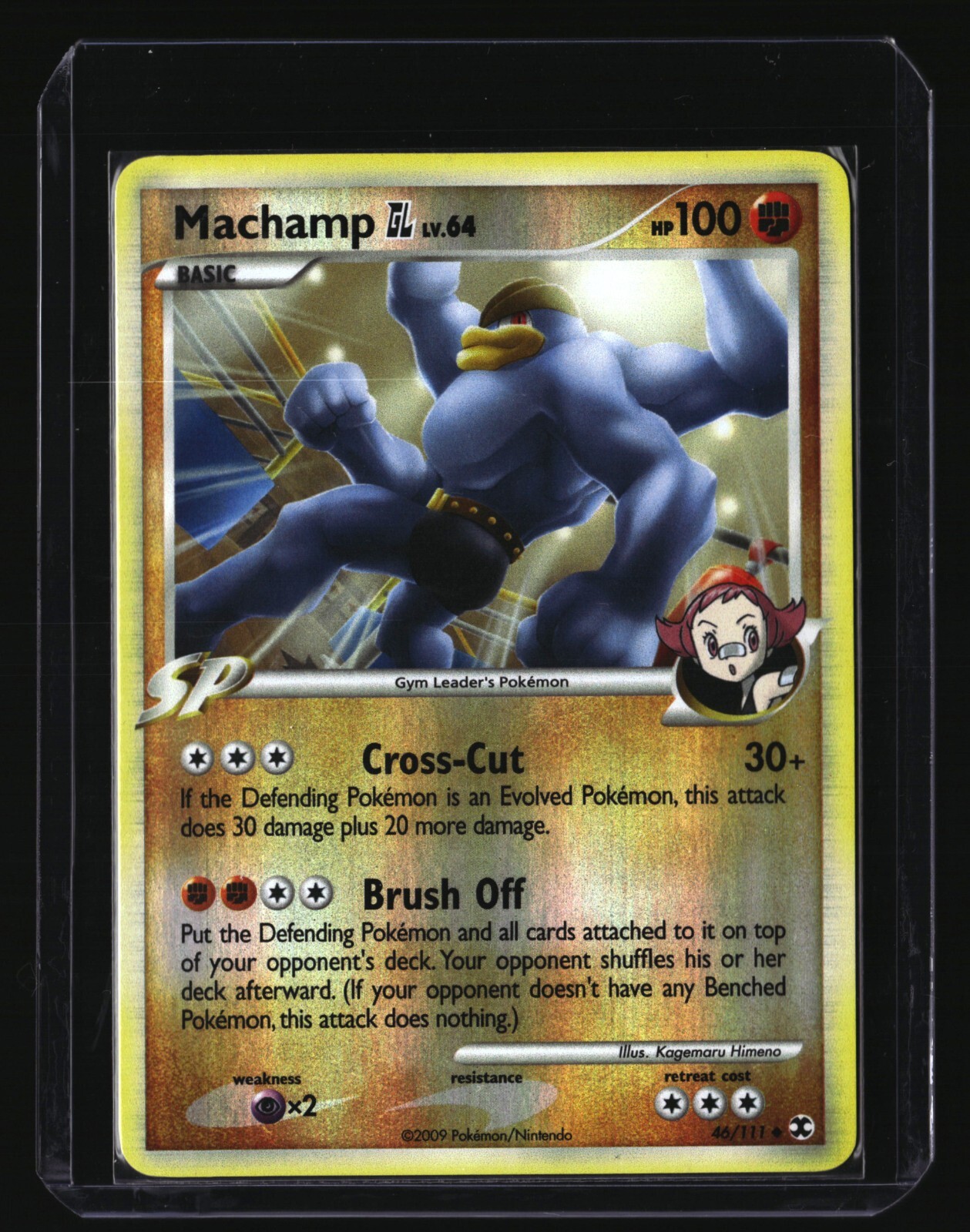 Pokemon MACHAMP GL  46/111 Reverse Holo (2009 Rising Rivals) LP/Light Play