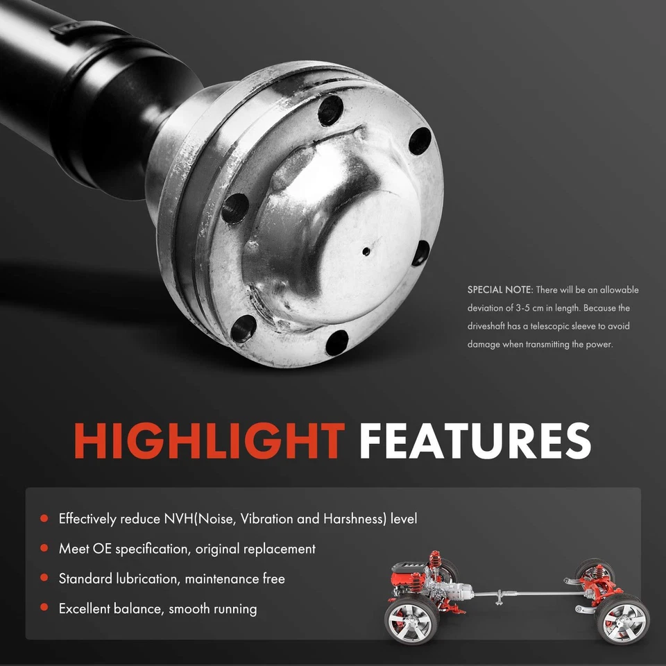 Conjunto de eje de transmisión trasero para VoLvo S80 2007-2012 L6 3,0 L V8 4,4 L AWD Foto 4 de 4