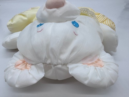 Vintage Fisher Price Puffalump Bear Yellow Stripes Rattle Bib Plush Stuffed - Picture 15 of 15