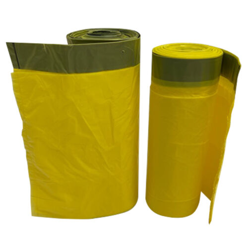 Müllbeutel Abfallbeutel Mülltüten 90 L mit Zugband 10 Rollen (150 Säcke) Gelb - Bild 1 von 3
