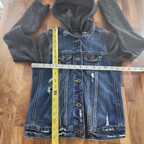 Abercrombie Kids Distressed Denim Jacket Size Girls Large - Picture 6 of 8