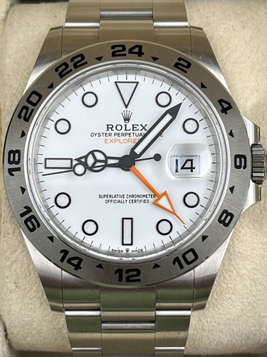 Rolex Explorer II White 42mm 226570 Pre-Owned 2022 Full Kit - Picture 6 of 12