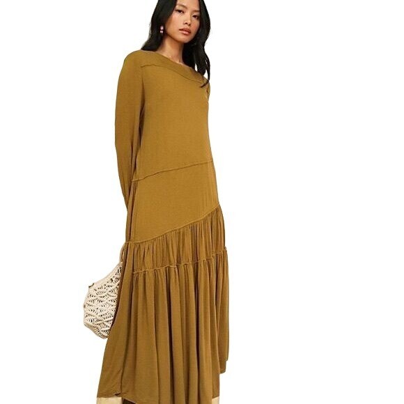 asymmetric beach dress Asymmetric One-Shoulder Crepe Dress main image 1