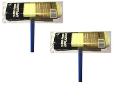 (2) ea Ettore 33110 10" Microfiber Oil Floor Finish Applicator w 53" Pole Handle