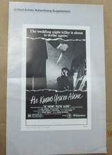 HE KNOWS YOU'RE ALONE ORIGINAL PRESSBOOK 1980 NO CUT OUTS TOM HANKS SLASHER FILM