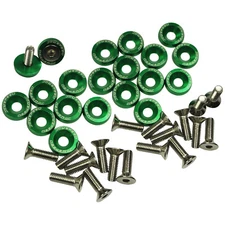 20pcs Green Aluminum Engine Bay Fender Bumper Washer Bolt Dress Up Kit New