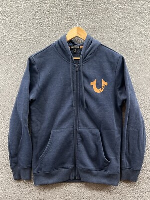 True Religion Online Exclusive Horse Shoe Logo Blue Zip Up