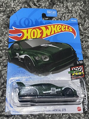 Hot Wheels Bentley Continental GT3 2018 - Rennwagen Modellauto 1:64 Weiß