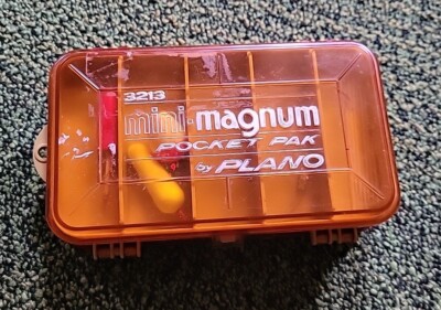 Vintage Plano 2110 Boîte d'attache verte / Plano 3213 Mini Magnum