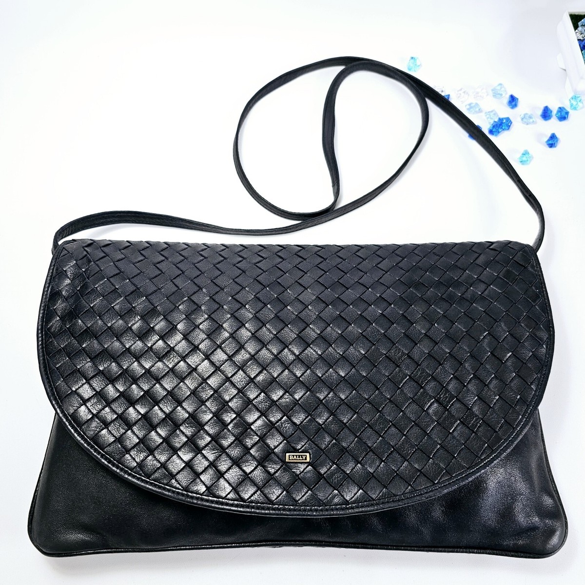 Authentic Bally International Women's Black Leather Clutch