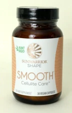 Sunwarrior Shape SMOOTH Cellulite Care 30 Vegan Cps Hyaluronic Acid SOD exp 6/25