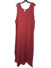 Ana Crochet Maxi Sleeveless Derby Red Dress Sz 2X NEW Cruisewear Boho Trendy