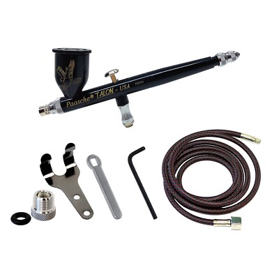C-TG1AS-BB Paasche Talon All Black Cerakote  Dbl Action Grvty Feed Airbrush Set