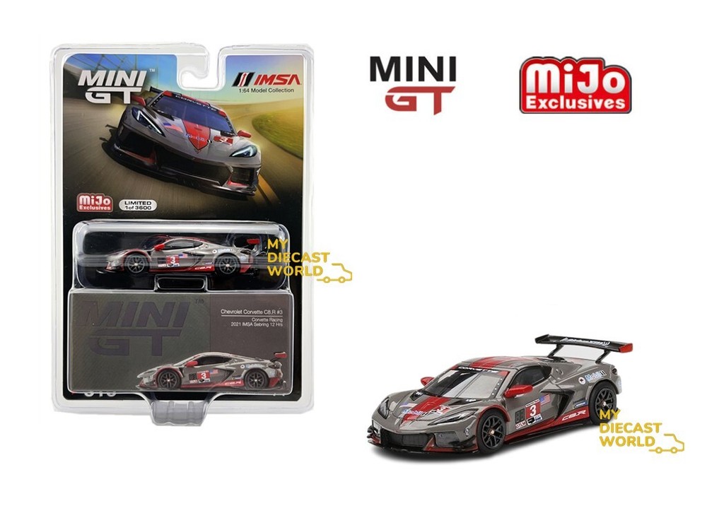 Mini GT 1:64 Chevrolet Corvette C8.R #3 Corvette Racing 2021 IMSA Sebring #315