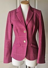 Joules Us Size 6 Woodhaven Blazer Suit Jacket Pink Wool Country Hacking Blazer