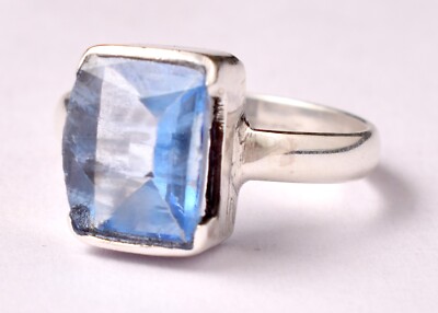 Sterling Silver Handcrafted Blue Topaz Gemstone Unisex Wear