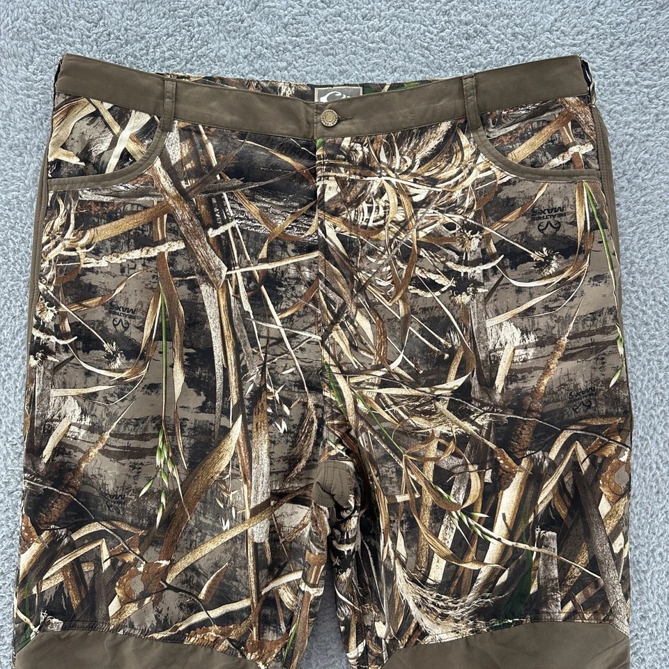 Drake Waterfowl Pants Mens XL 40 42 Brown Realtree Max 5 Camo Fleece Lined Pants - Image 2 of 4