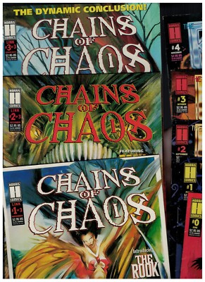 CHAINS OF CHAOS 1, 2, 3 FULL SET (1994), ROOK #0, 1, 2, 3, 4 (1995) HARRIS COMIC