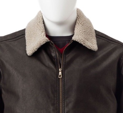 Orig. $200 Whispering Smith Big & Tall Faux Leather Aviator Jacket