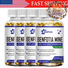 Benfotiamine 1-4×120 Veg Capsules Fat Soluble Thiamine Vitamin B1 GLUTEN-FREE US