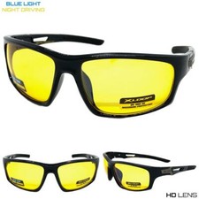 Wrap Around High Definition Blue Light Night Driving HD Yellow Lens SUN GLASSES