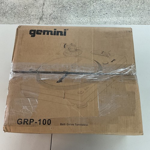 Gemini GRP100 Belt Drive USB Turntable (2 Speeds 33/45) (Black) [New