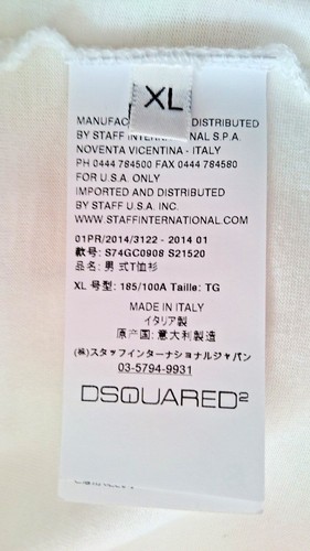 DSQUARED2 POLO BIANCA UOMO MANICA CORTA TAGLIA XL CON BOTTONI COTONE DSQUARED D2 - Foto 8 di 11
