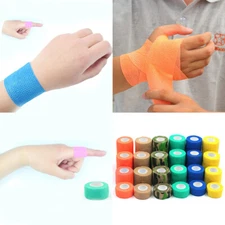 Self-Adhesive Cohesive Bandage Wrist Ankle First Aid Sports Medical  Wrap Tape ☾