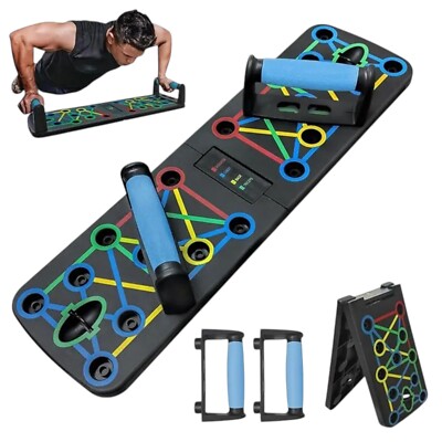 Familie Push Up Board Brust Rücken Trizeps tragbare Trainingsstation faltbar UK RYDR
