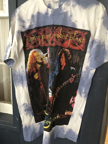 LED ZEPPELIN JIMMY PAGE ROBERT PLANT 1995 CONCERT TOUR T-DYE T-SHIRT USA XL