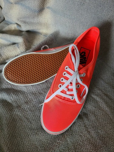 Vans Shoes Neon Orange Coral Size 