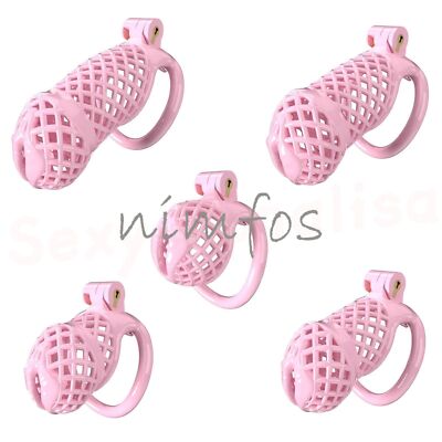 Male Cobra Chastity Cage Device 5 Colors Men Resin Mamba Lock Belt 5 Rings