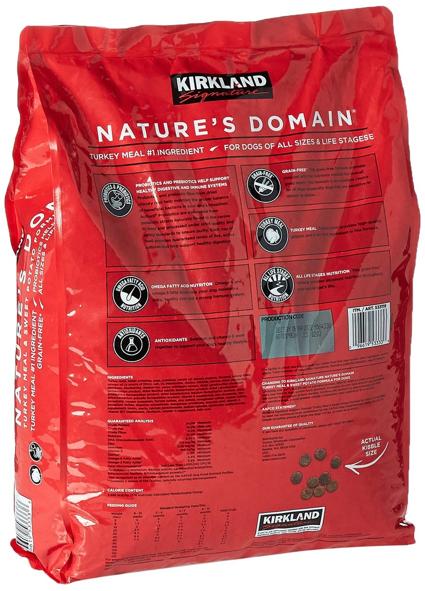 Kirklans Signature Nature'S Domain Turkey Dog Food, 35 Lb | eBay